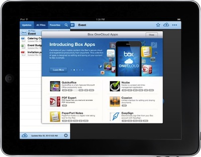 Box One Cloud for iPad