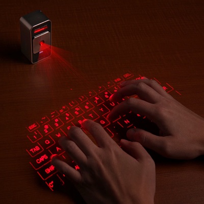 gadgets for the office: laser cube keyboard