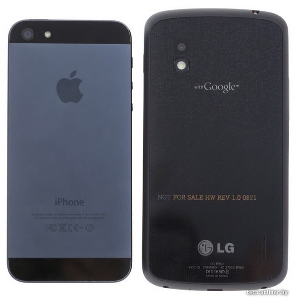 google nexus lg optimus iphone 5 comparison back
