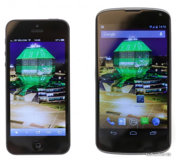 google nexus lg optimus iphone 5 comparison front