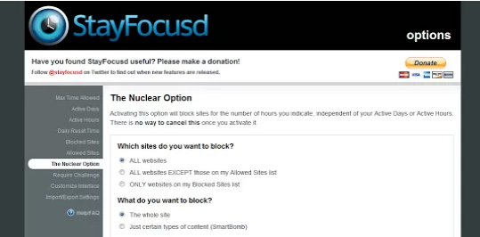 StayFocused browser extension blocks websites to increase productivity